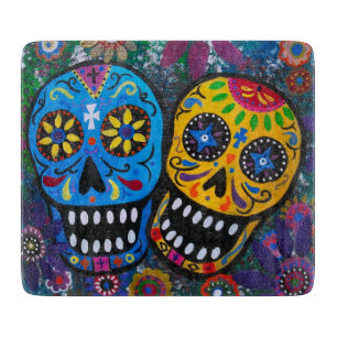 Day of The DEad Sugar Skull Cutting Board