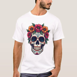 Day of the Dead Sugar Skull � Dia de los Muertos S T-Shirt