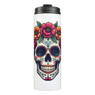 Day of the Dead Sugar Skull – Dia de los Muertos S Thermal Tumbler