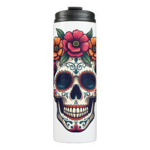 Day of the Dead Sugar Skull � Dia de los Muertos S Thermal Tumbler