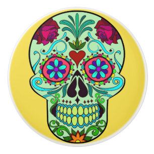 Day of the Dead Sugar Skull Dresser Knob Pull