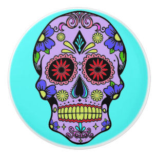Day of the Dead Sugar Skull Dresser Knob Pull