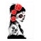 Day of the Dead Sugar Skull Girl - white