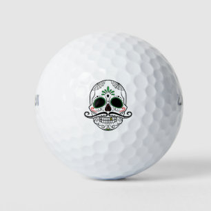 Day of the dead sugar skull golf balls