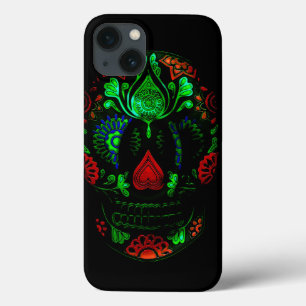 Day of the Dead Sugar Skull Grunge Design iPhone 13 Case