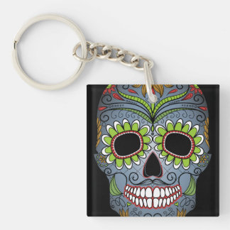 Day of the Dead Sugar Skull Keychain