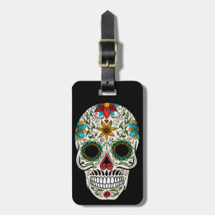 Day of the Dead Sugar Skull Luggage Tag