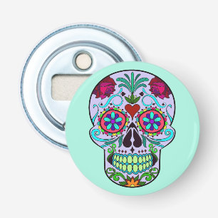 Day of the Dead Sugar Skull Magnet Bottle Opener
