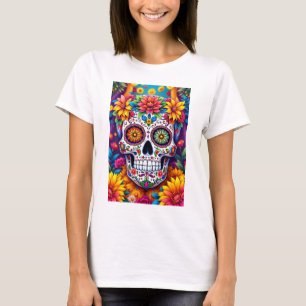 Day of the Dead Sugar Skull Mexican Holiday T-Shirt