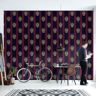 Day of the Dead Sugar Skull (Mossy Bark) Wallpaper
