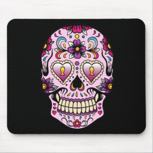 Day of the Dead Sugar Skull Pink Mouse Pad