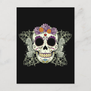 DAY OF THE DEAD SUGAR SKULL POSTCARD