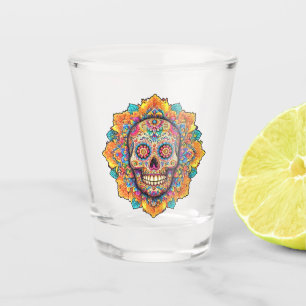 Day of the Dead Sugar Skull Shot Glass