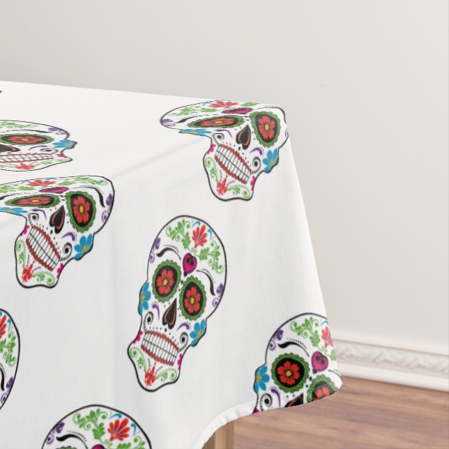 DAY OF THE DEAD SUGAR SKULL TABLECLOTH (In Situ)
