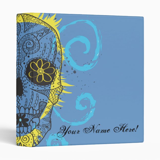Day of The Dead Sugar Skull Tattoo Design Binder (Front/Spine)
