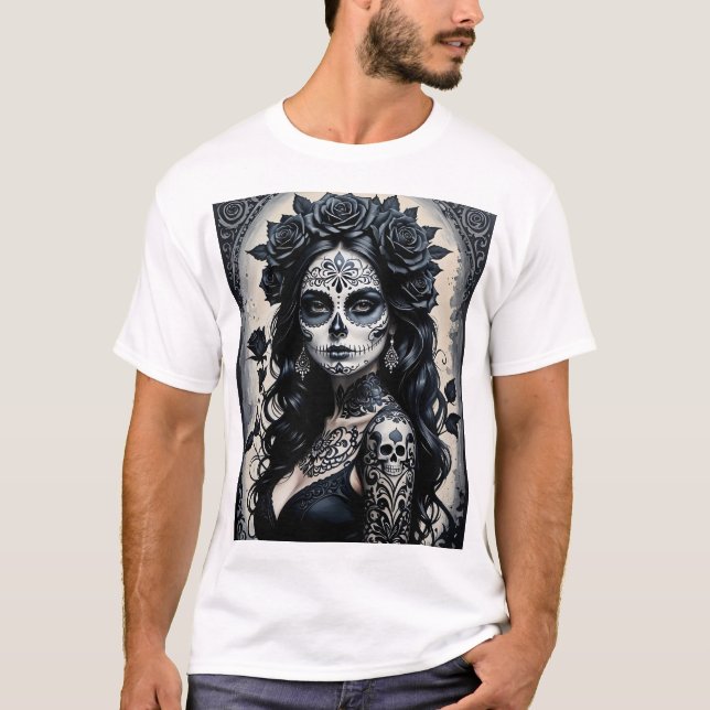 Day of the Dead Sugar Skull Tee (Front)