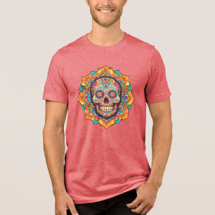 Day of the Dead Sugar Skull Tri-Blend Shirt