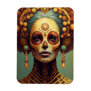 Day Of The Dead Sugar Skull Woman Magnet