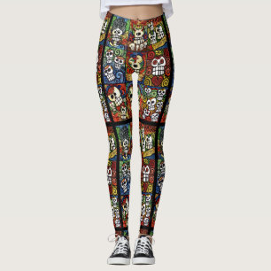 Day of the Dead Sugar Skulls Collection Leggings