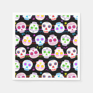 Day of the Dead Sugar Skulls Napkin