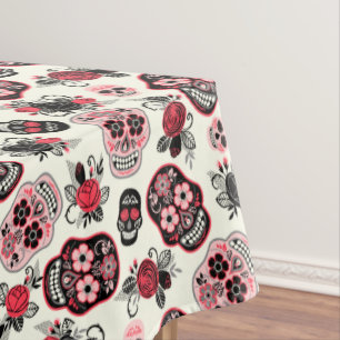 Day of the Dead Sugar Skulls Tablecloth