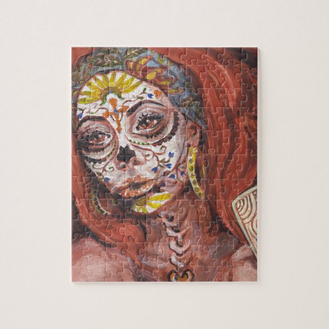 Day of the Dead Tarot Fortune Teller Jigsaw Puzzle (Vertical)