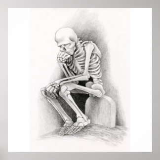 Day of the Dead Thinker Poster