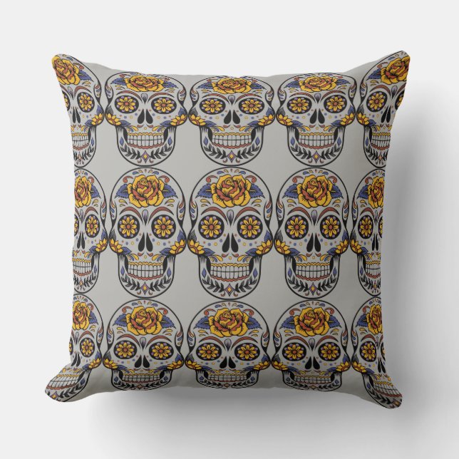 Day of the Dead throw pillow (Front)