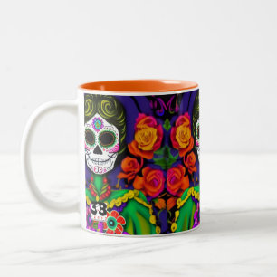 Day of the Dead Two-Tone Coffee Mug