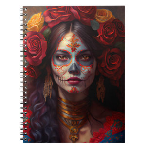 Day of the dead V4 -Women Oil paint Notebooks & Jo