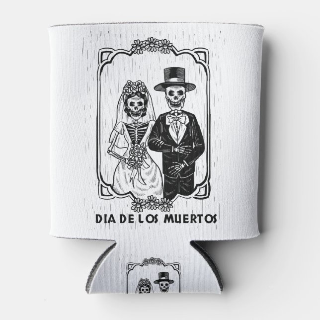 Day Of The Dead wedding Can Cooler (Front)