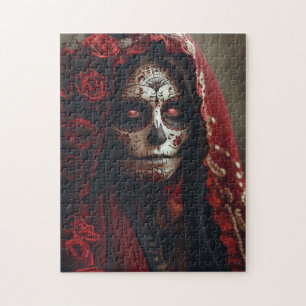 Day of the Dead Woman in Costume Jigsaw Puzzle