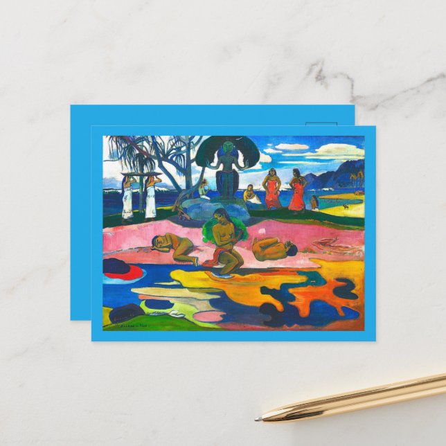 Day of the God (Mahana no atua) by Paul Gauguin  Postcard (Front/Back In Situ)
