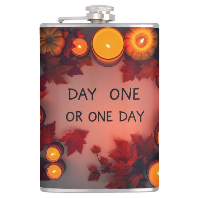 Day One or One Day Hip Flask (Front)
