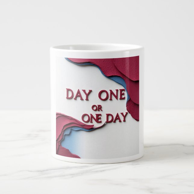 Day One or One Day Large Coffee Mug (Front)