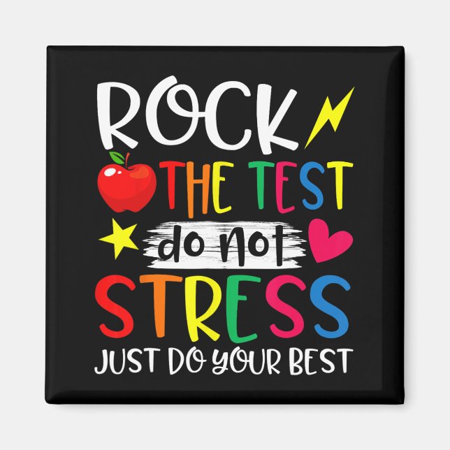 Day Rock Test Teacher Test Day Teacher  Magnet (Front)