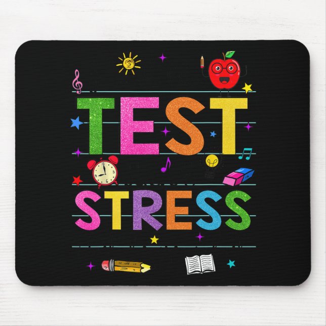 Day Rock The Test Teacher Funny Testing Day Studen Mouse Pad (Front)
