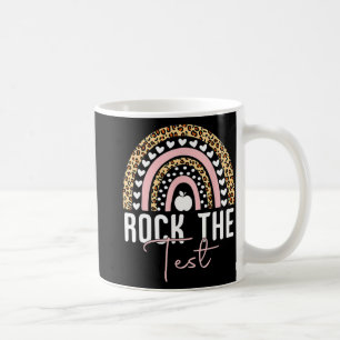 Day Rock The Test Teacher Rainbow Leopard Student Coffee Mug