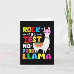 Day Rock The Test Teaching No Prob Llama Teacher  Card