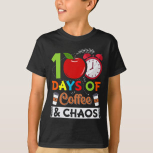 Day School Costume Teacher 100 Days Of Coffee And T-Shirt