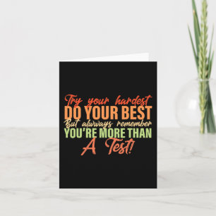 Day Season For Teachers You're More Than A Test 1  Card