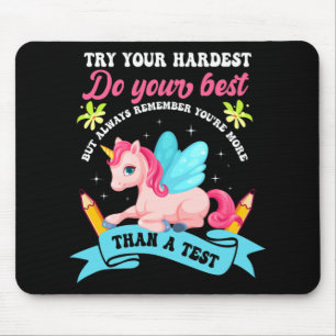 Day Shirt Unicorn Test Day  Mouse Pad