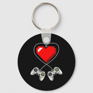 Day Shirts Video Game Controller Heart Gamer Keychain