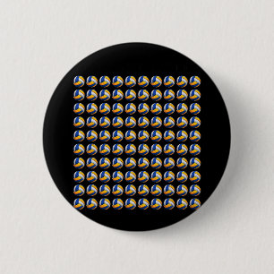 Day Student Boys Girls Volleyball 100 Days Of Scho 2 Inch Round Button