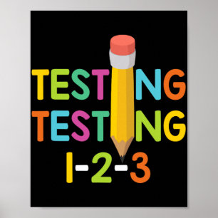 Day Teacher Exam Testing 1-2-3  Poster