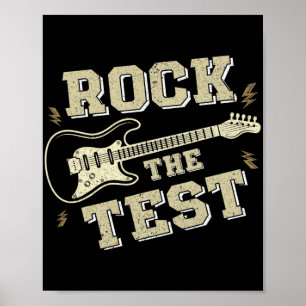Day Teacher Rock The Test Guitar Teacher Testing D Poster