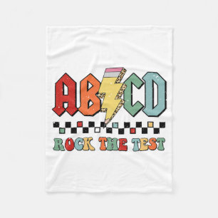 Day Teacher Student Motivational Retro Rock The Te Fleece Blanket