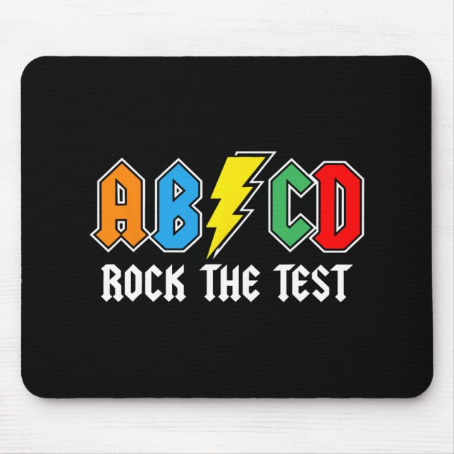 Day Teacher Student Motivational Retro Rock The Te Mouse Pad (Front)