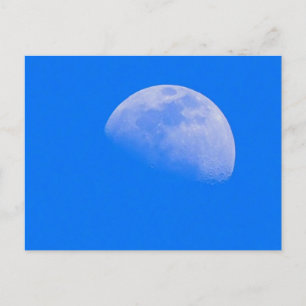 Day time Moon on a bright Spring day Postcard