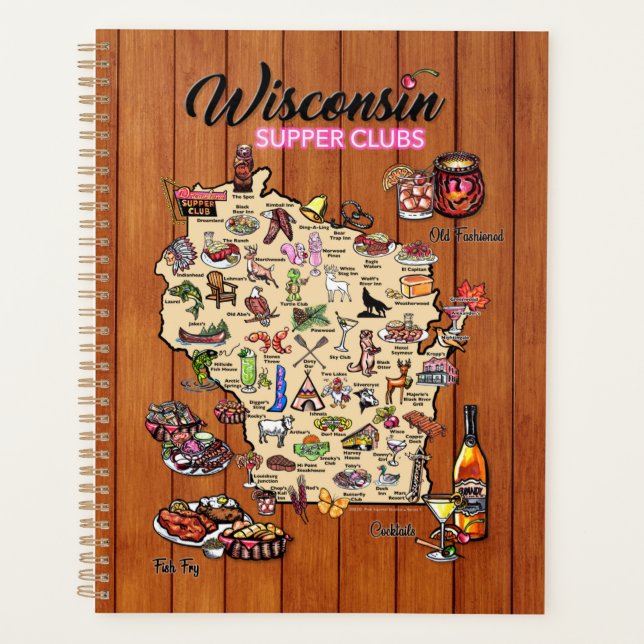Day Timer - Wisconsin Supper Club Map  Planner (Front)